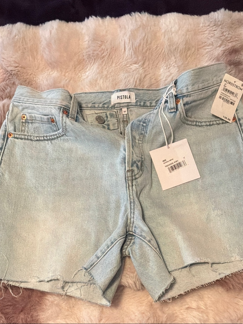 pistola Pale Blue Cutoff Jean Shorts